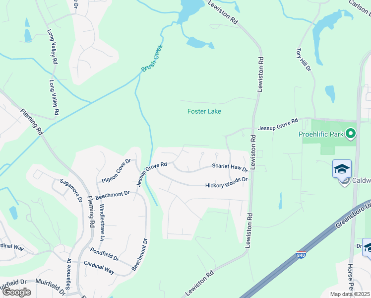 map of restaurants, bars, coffee shops, grocery stores, and more near 5006 Trellis Court North in Greensboro