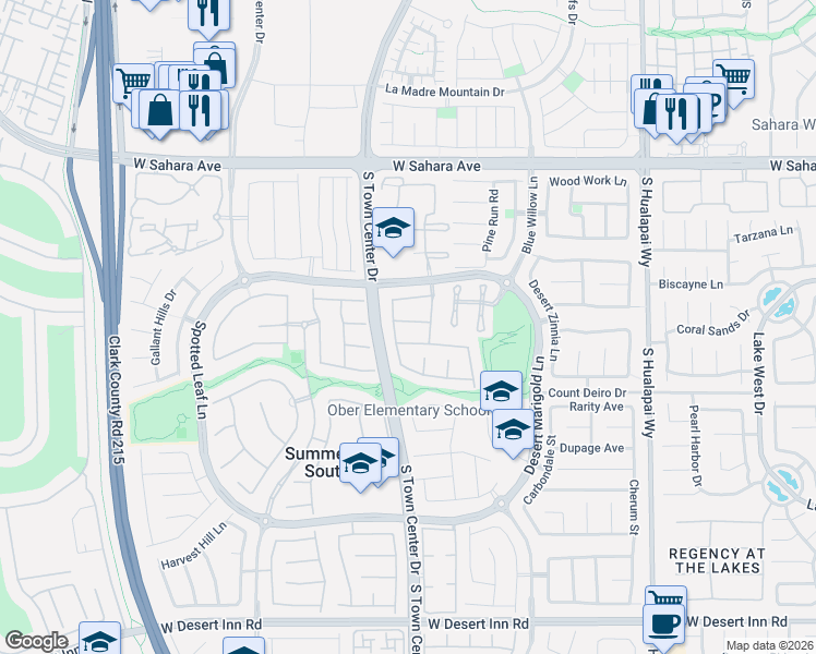 map of restaurants, bars, coffee shops, grocery stores, and more near 10618 Adamsong Avenue in Las Vegas