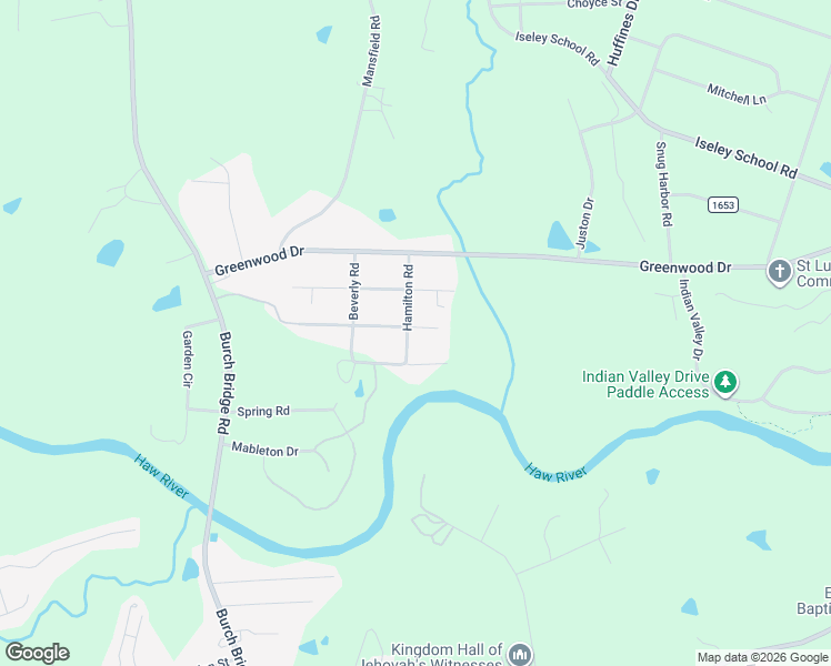 map of restaurants, bars, coffee shops, grocery stores, and more near 2707 Hamilton Road in Burlington