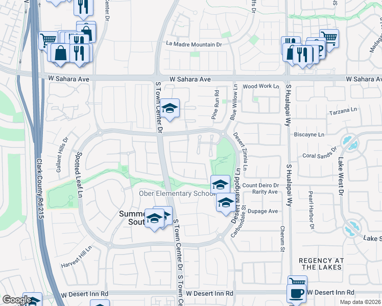 map of restaurants, bars, coffee shops, grocery stores, and more near 2771 Willow Basket Lane in Las Vegas