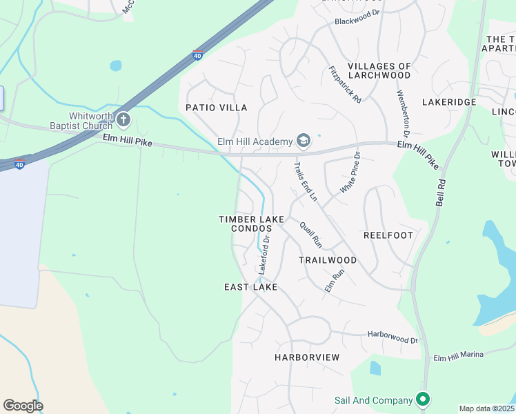 map of restaurants, bars, coffee shops, grocery stores, and more near 163 North Timber Drive in Nashville