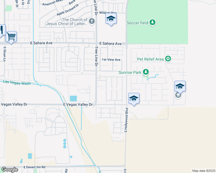 map of restaurants, bars, coffee shops, grocery stores, and more near 2780 Sipe Springs Street in Las Vegas