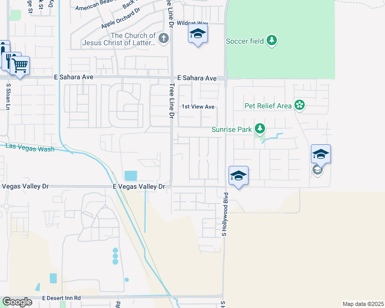 map of restaurants, bars, coffee shops, grocery stores, and more near 2780 Sipe Springs Street in Las Vegas