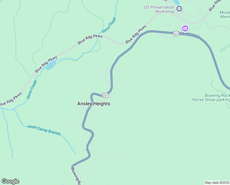map of restaurants, bars, coffee shops, grocery stores, and more near 131 River Gorge Vista in Blowing Rock