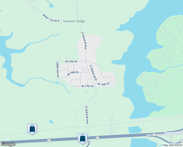 map of restaurants, bars, coffee shops, grocery stores, and more near 1605 South 263rd West Avenue in Sand Springs
