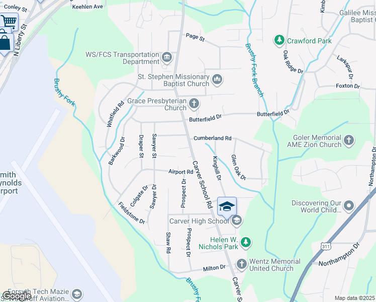 map of restaurants, bars, coffee shops, grocery stores, and more near 3790 Shaw Ridge Street in Winston-Salem