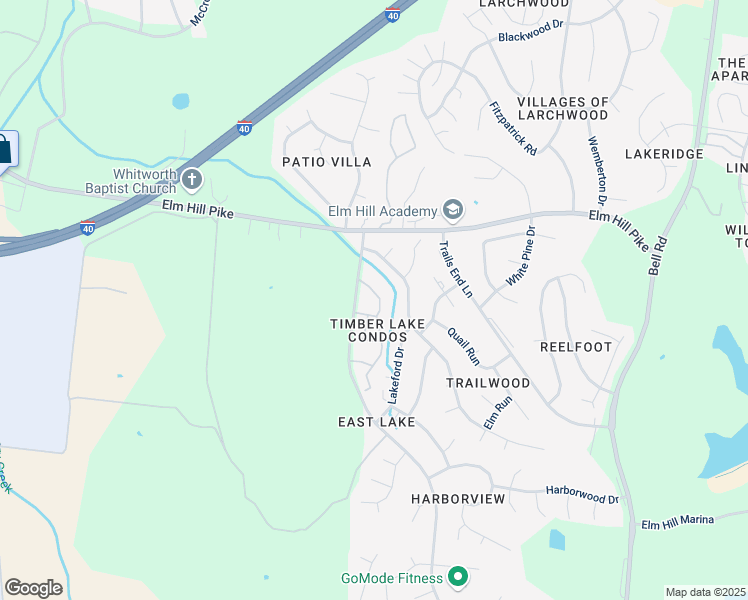 map of restaurants, bars, coffee shops, grocery stores, and more near 163 North Timber Drive in Nashville