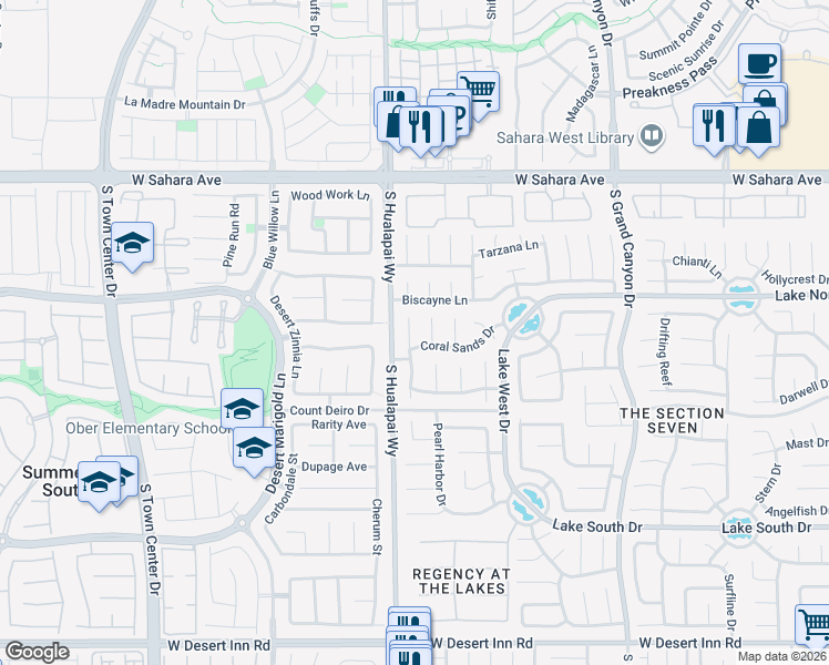 map of restaurants, bars, coffee shops, grocery stores, and more near 2824 Autumn Haze Lane in Las Vegas