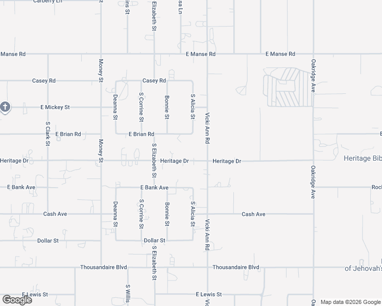 map of restaurants, bars, coffee shops, grocery stores, and more near 1860 Heritage Drive in Pahrump