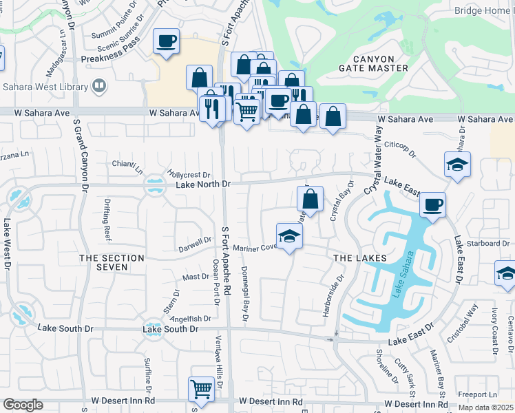 map of restaurants, bars, coffee shops, grocery stores, and more near 2821 Whispering Wind Drive in Las Vegas