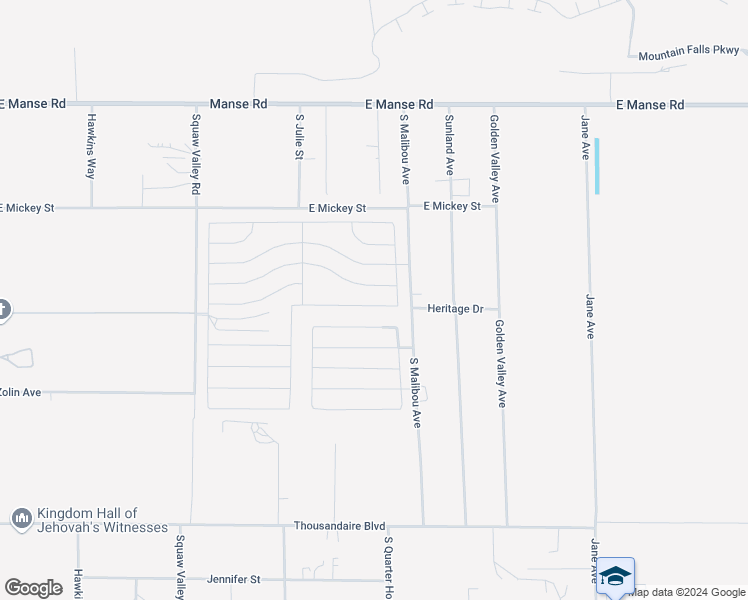 map of restaurants, bars, coffee shops, grocery stores, and more near 3938 Chaffe Avenue in Pahrump
