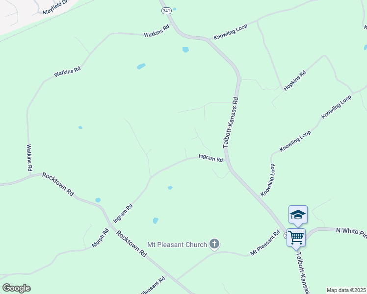 map of restaurants, bars, coffee shops, grocery stores, and more near 1012 Ingram Road in Jefferson County