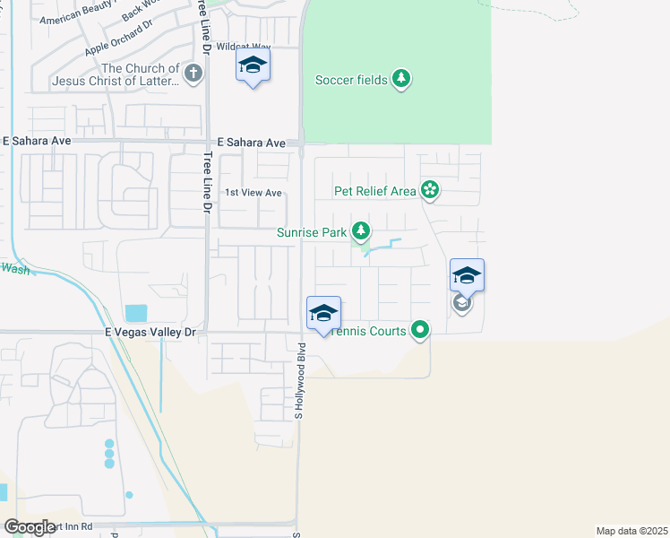map of restaurants, bars, coffee shops, grocery stores, and more near 6659 Upland Heights Avenue in Las Vegas