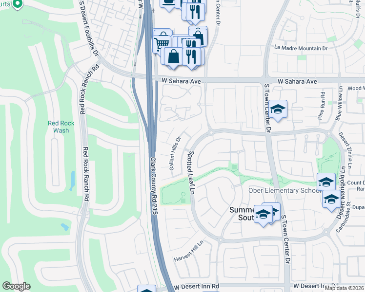 map of restaurants, bars, coffee shops, grocery stores, and more near 2781 Grande Valley Drive in Las Vegas
