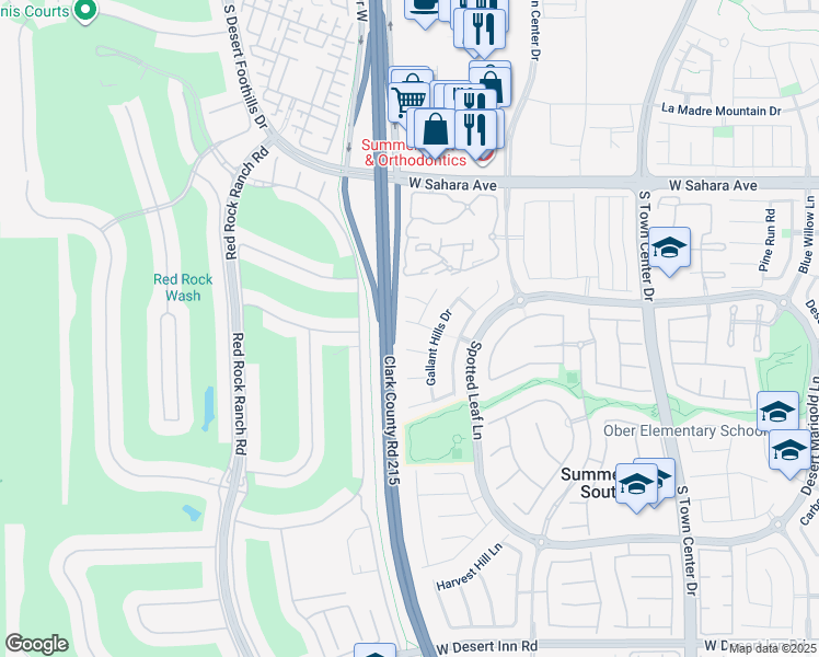 map of restaurants, bars, coffee shops, grocery stores, and more near 11135 River Hills Lane in Las Vegas