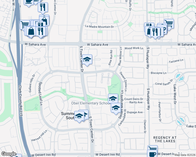 map of restaurants, bars, coffee shops, grocery stores, and more near 2752 Glen Port Street in Las Vegas