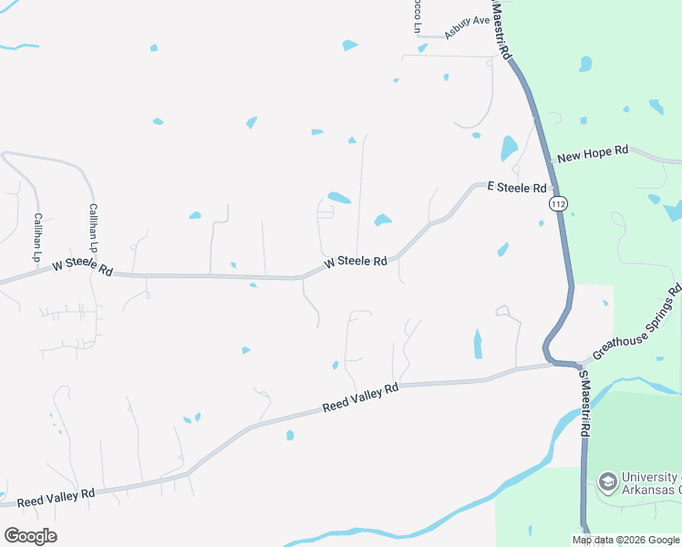 map of restaurants, bars, coffee shops, grocery stores, and more near 1445 Steele Road in Springdale