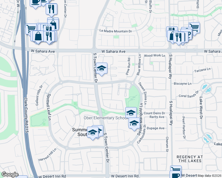 map of restaurants, bars, coffee shops, grocery stores, and more near 10587 Sunwind Avenue in Las Vegas