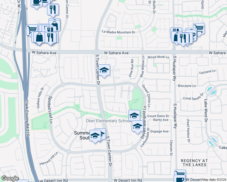 map of restaurants, bars, coffee shops, grocery stores, and more near 10587 Sunwind Avenue in Las Vegas