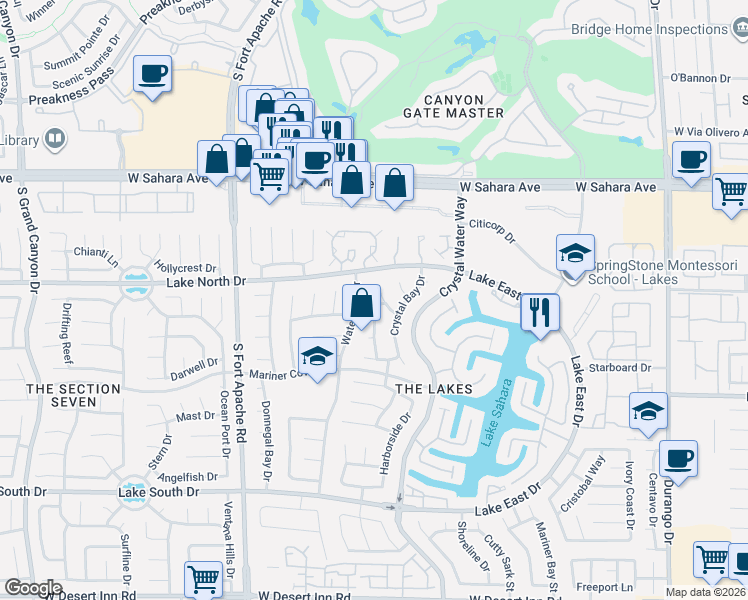 map of restaurants, bars, coffee shops, grocery stores, and more near 2908 Pleasant Lake Drive in Las Vegas