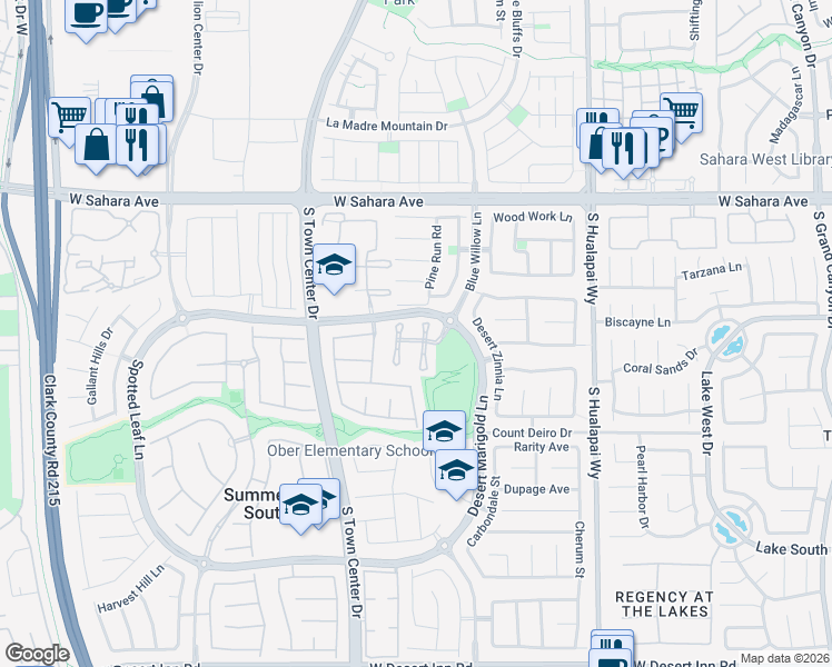 map of restaurants, bars, coffee shops, grocery stores, and more near 2762 Sweet Willow Lane in Las Vegas