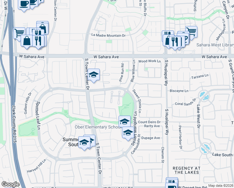 map of restaurants, bars, coffee shops, grocery stores, and more near 2762 Sweet Willow Lane in Las Vegas