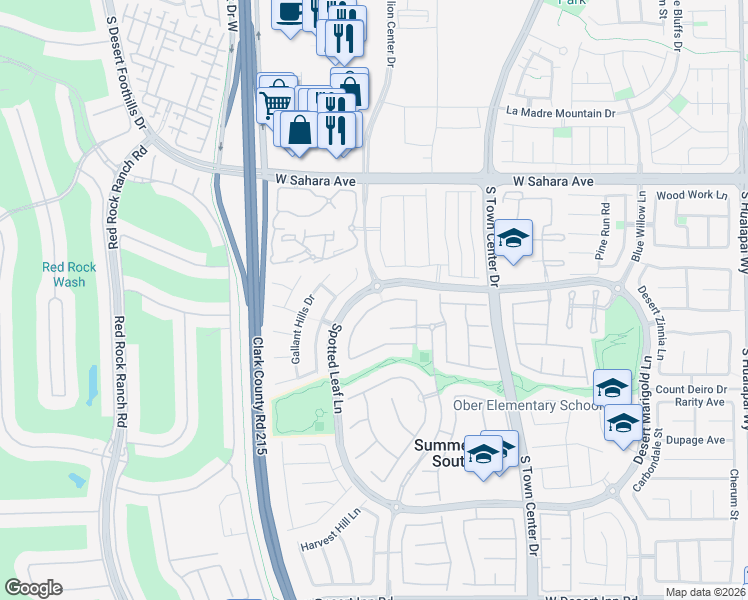 map of restaurants, bars, coffee shops, grocery stores, and more near 10925 Iris Canyon Lane in Las Vegas