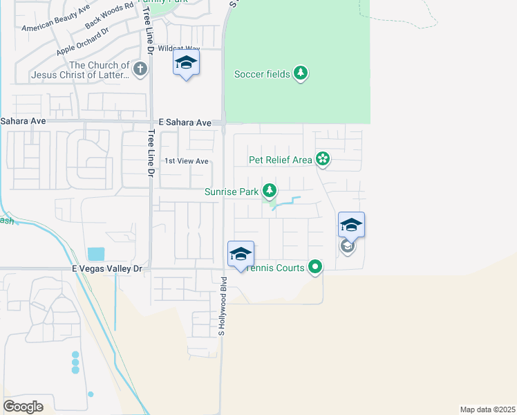 map of restaurants, bars, coffee shops, grocery stores, and more near 6659 Upland Heights Avenue in Las Vegas