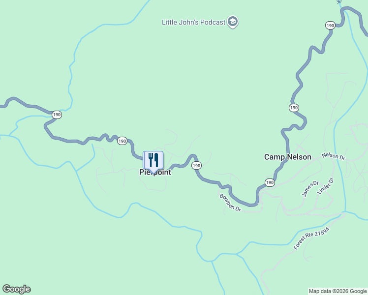 map of restaurants, bars, coffee shops, grocery stores, and more near 386 John Lewis Drive in Springville
