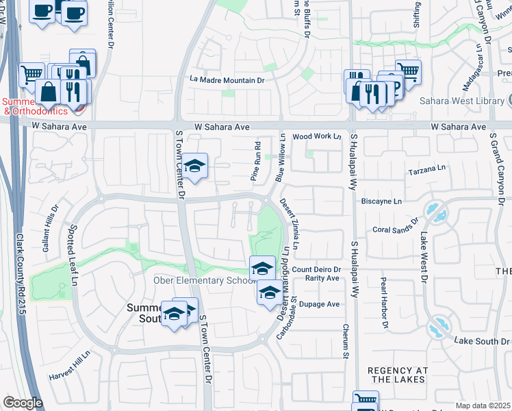 map of restaurants, bars, coffee shops, grocery stores, and more near 2720 Sweet Willow Lane in Las Vegas