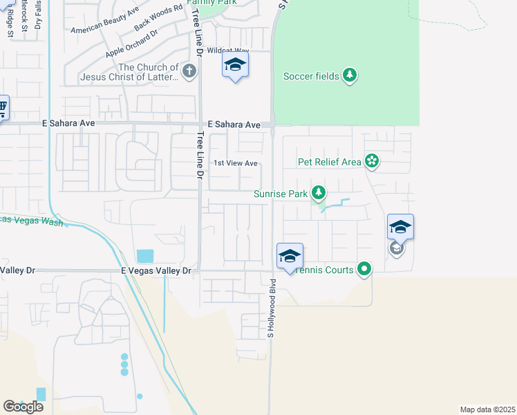 map of restaurants, bars, coffee shops, grocery stores, and more near 6545 Shining Sand Avenue in Las Vegas