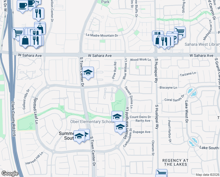 map of restaurants, bars, coffee shops, grocery stores, and more near 2713 Sweet Willow Lane in Las Vegas