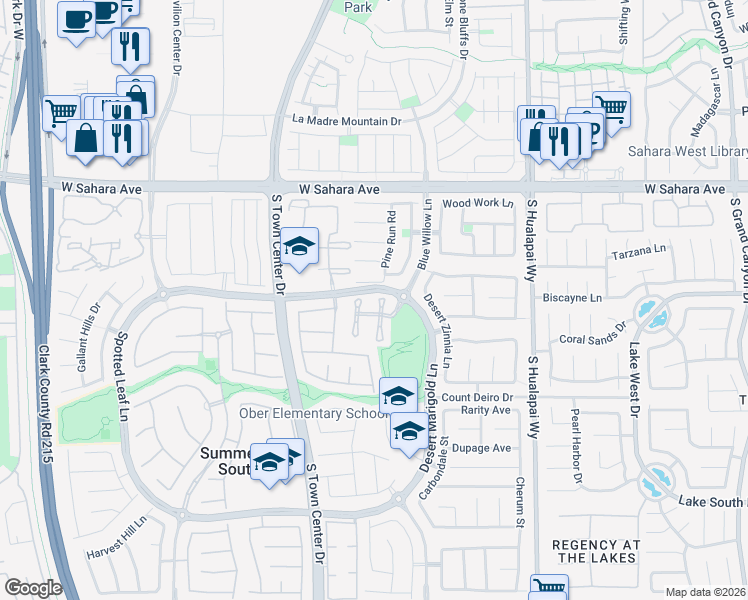 map of restaurants, bars, coffee shops, grocery stores, and more near 2713 Sweet Willow Lane in Las Vegas