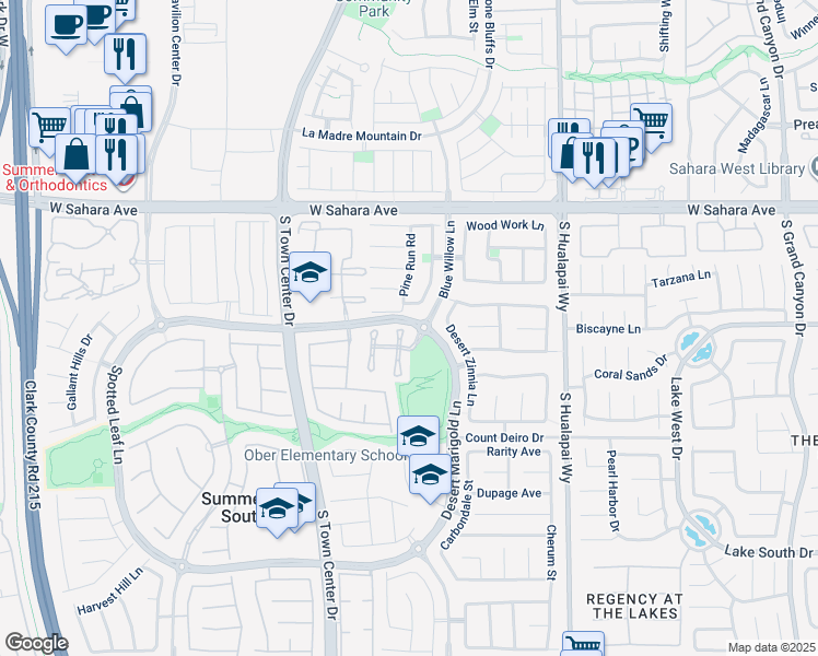 map of restaurants, bars, coffee shops, grocery stores, and more near 2702 Sweet Willow Ln in Las Vegas
