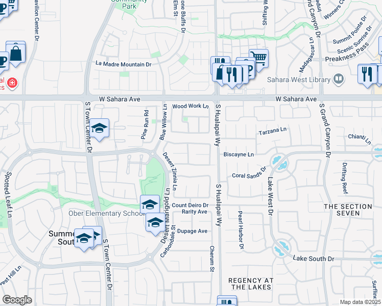 map of restaurants, bars, coffee shops, grocery stores, and more near 2788 Cottoneaster Street in Las Vegas