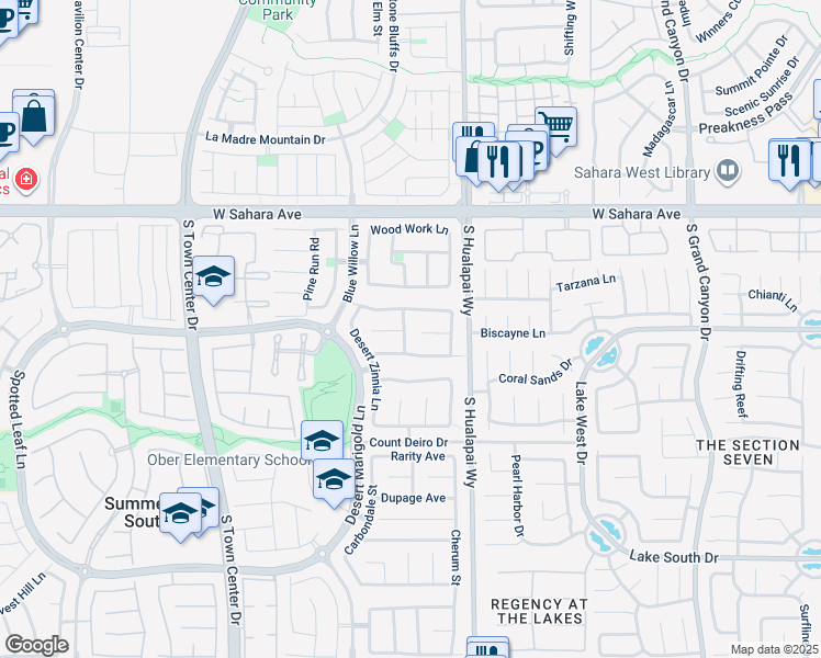 map of restaurants, bars, coffee shops, grocery stores, and more near 2788 Cottoneaster Street in Las Vegas