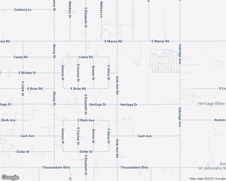 map of restaurants, bars, coffee shops, grocery stores, and more near 5360 Vicki Ann Road in Pahrump