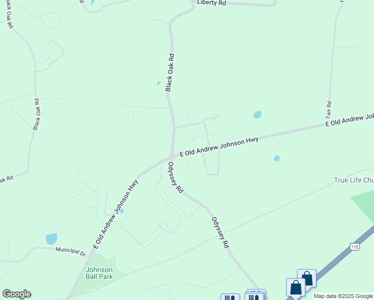 map of restaurants, bars, coffee shops, grocery stores, and more near 510A East Old Andrew Johnson Highway in Jefferson City