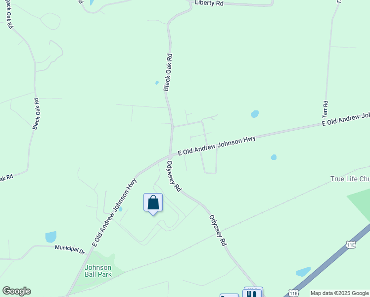 map of restaurants, bars, coffee shops, grocery stores, and more near 510A East Old Andrew Johnson Highway in Jefferson City