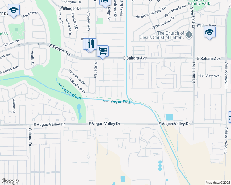 map of restaurants, bars, coffee shops, grocery stores, and more near 5952 Grazing Meadow Drive in Las Vegas