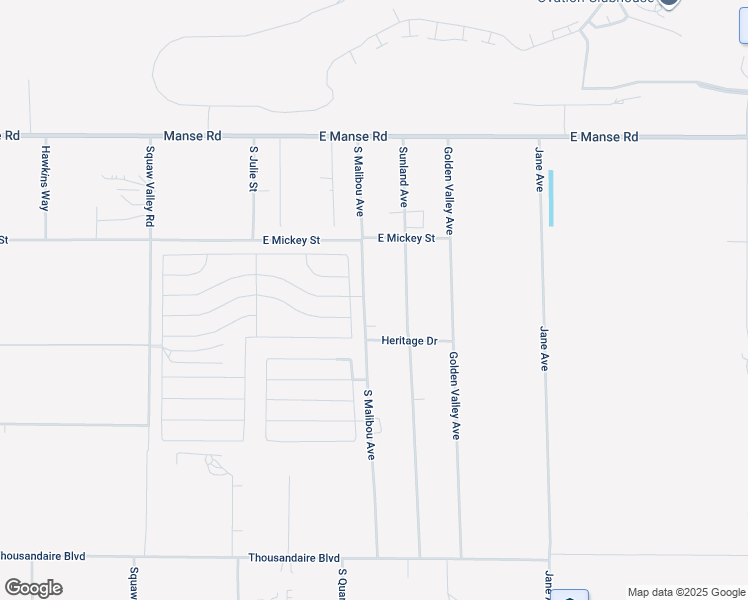 map of restaurants, bars, coffee shops, grocery stores, and more near 5401 South Malibou Avenue in Pahrump