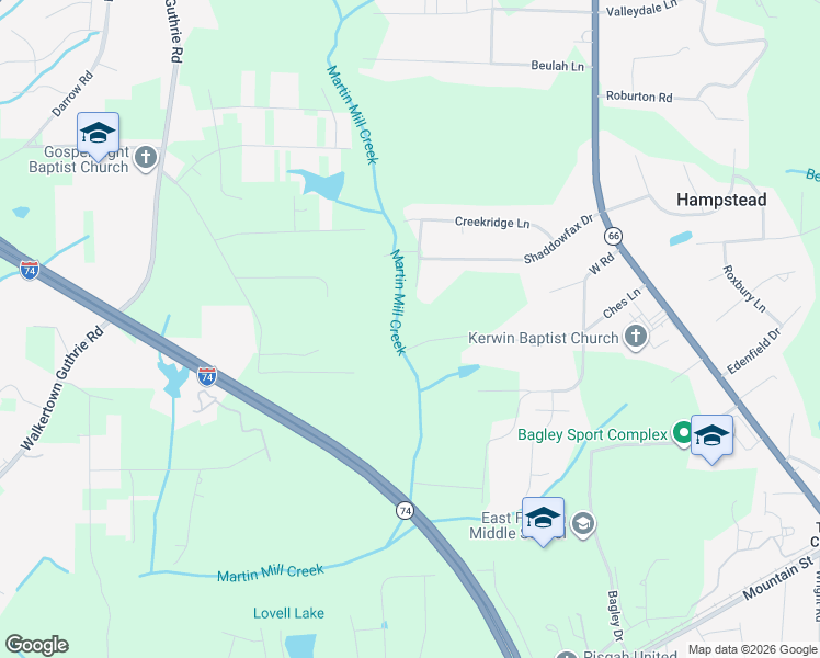 map of restaurants, bars, coffee shops, grocery stores, and more near 4995 Ches Ln in Kernersville