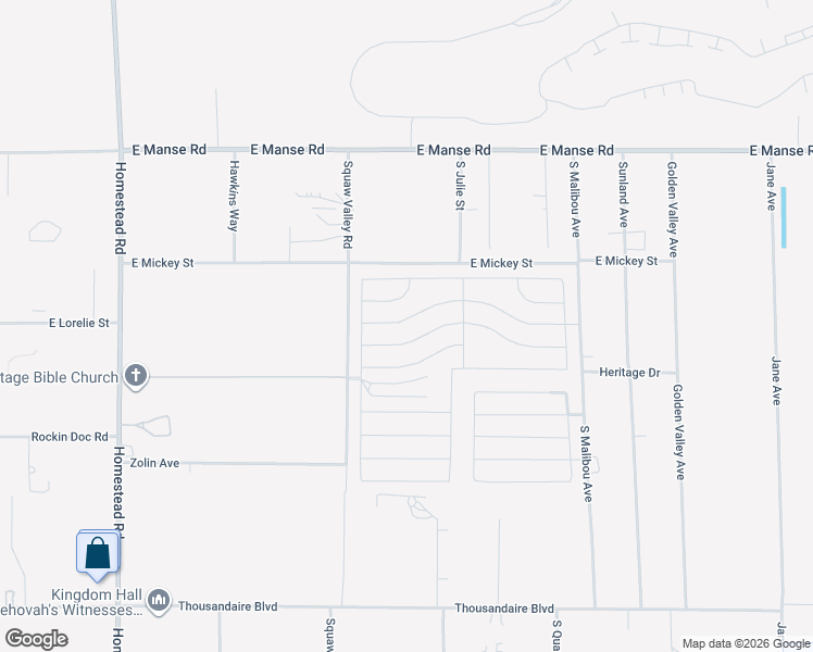 map of restaurants, bars, coffee shops, grocery stores, and more near 3607 Marathon Drive in Pahrump