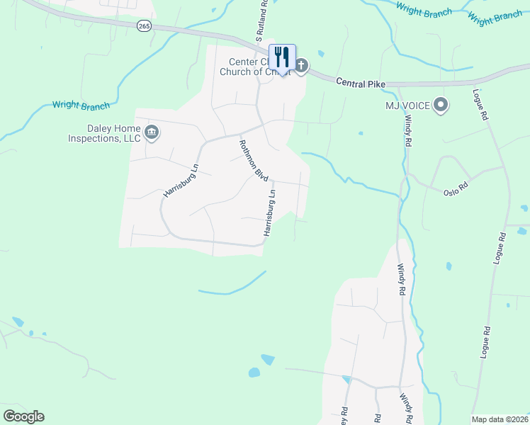 map of restaurants, bars, coffee shops, grocery stores, and more near 1807 Toliver Trace in Mount Juliet