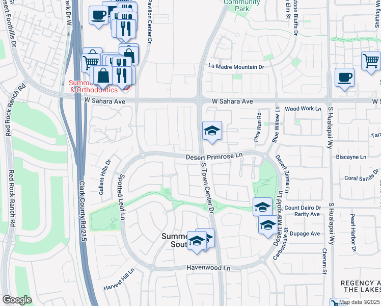 map of restaurants, bars, coffee shops, grocery stores, and more near 10737 Pipers Cove Lane in Las Vegas