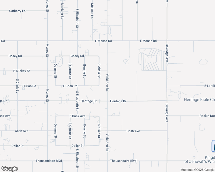 map of restaurants, bars, coffee shops, grocery stores, and more near 5360 Vicki Ann Road in Pahrump