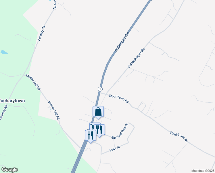 map of restaurants, bars, coffee shops, grocery stores, and more near 658 Old Rutledge Pike in Blaine