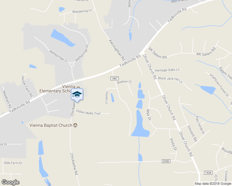 map of restaurants, bars, coffee shops, grocery stores, and more near 2566 Lake Forest Drive in Winston-Salem