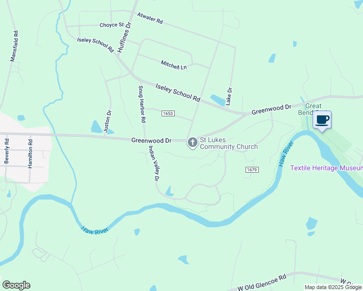 map of restaurants, bars, coffee shops, grocery stores, and more near 810 Greenwood Drive in Burlington
