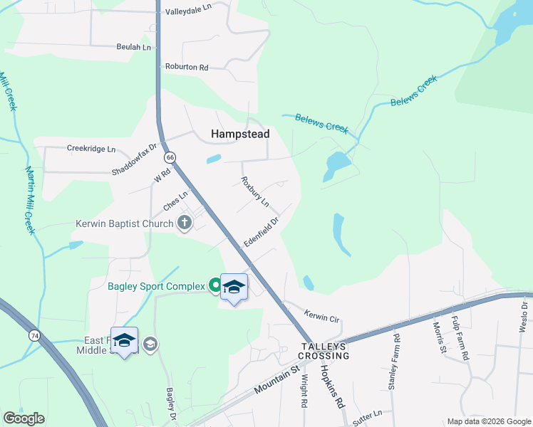 map of restaurants, bars, coffee shops, grocery stores, and more near 5421 Edenfield Drive in Kernersville